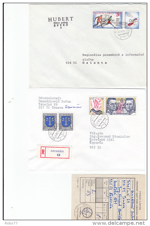 Slovakia. Collection of 55 covers and postcards. Stamps with scouting, celebrity, castle, art, sport, nature.. (E03092)