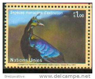 Nations Unies / United Nations 2011 - Lophophore Resplendissant / Himalayan Monal - MNH - Peacocks