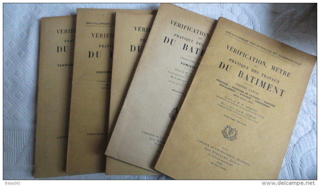 ENCYCLOPEDIE INDUSTRIELLE ET COMMERCIALE BETON CHAUX CIMENT TRAVAUX PUBLIQUES 18 VOLUMES - Lots De Plusieurs Livres