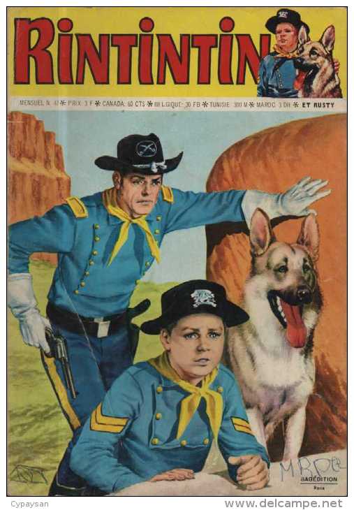 RINTINTIN ET RUSTY N° 47  BE SAGEDITION  12-1973 - Sagédition