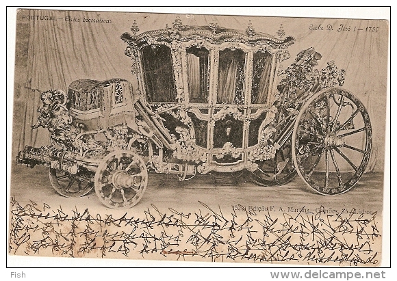 Portugal & Postal Coche D.José I 1750, Lisboa / Coimbra 1903 (3) - Storia Postale