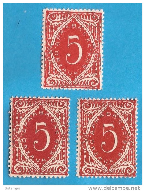 1919 SHS SLOVENIJA VERIGARI JUGOSLAVIJA   DIFFERENT COLOR - PAPER - PERFORATION   INTERESTING COLOR NEVER   HINGED - Ungebraucht