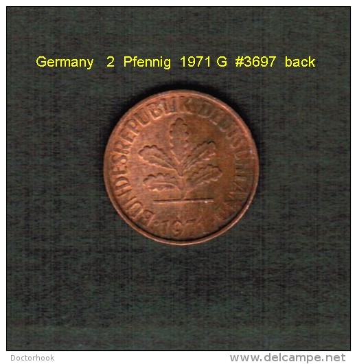 GERMANY    2  PFENNIG  1971 G   (KM # 106a) - 2 Pfennig