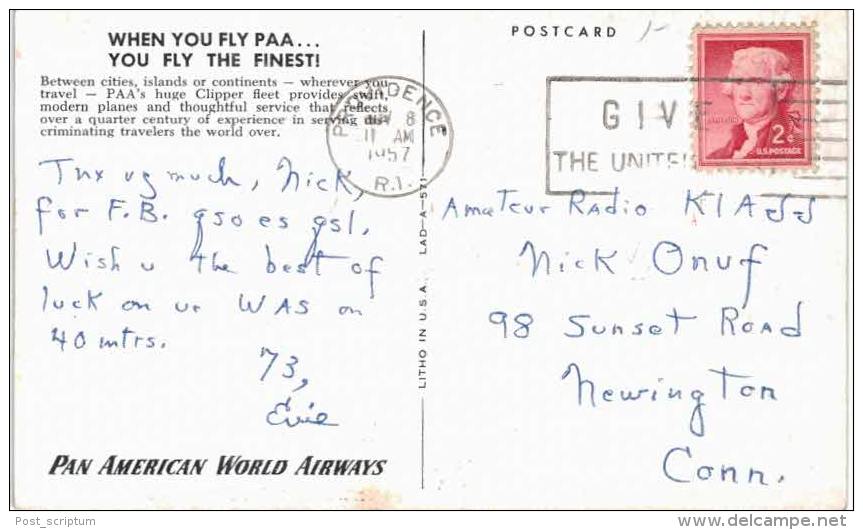 Thème - QSL - Radio - PAA - Clipper Nets 7025 14050 KC - WiWPX - Evie Chase Tiverton Rhode ISland - Radio