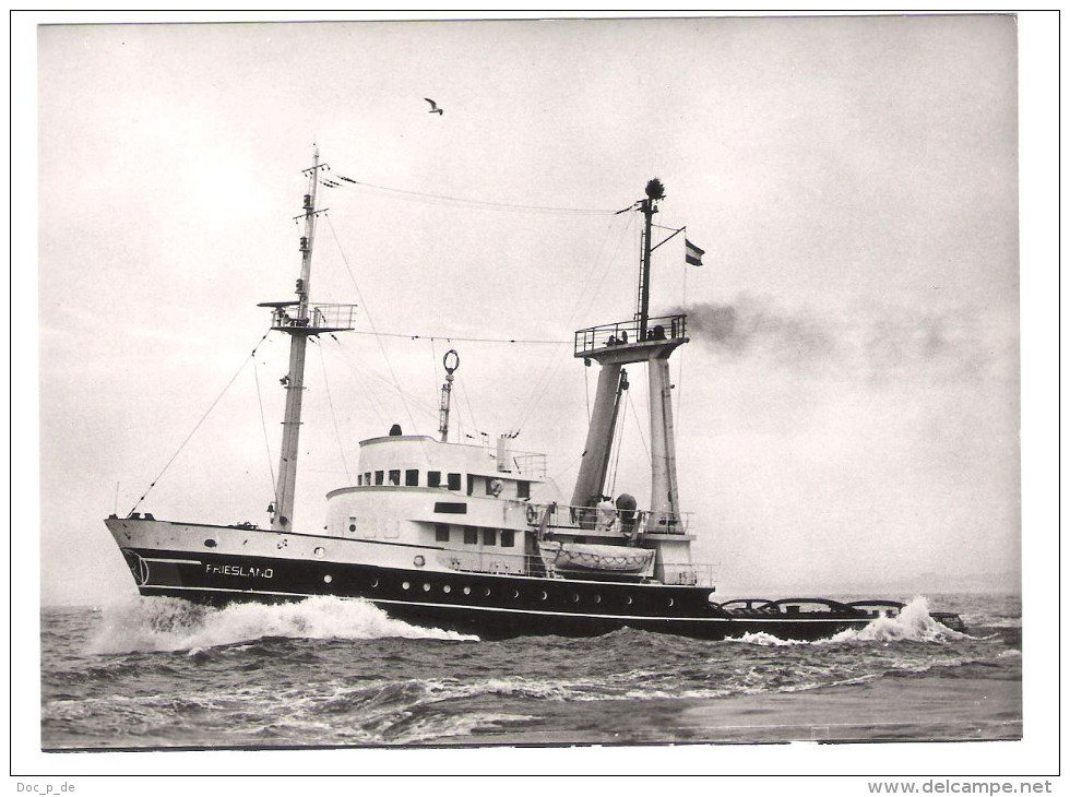 N.V. Bureau Wijsmuller - Ijmuiden Holland - Oceangoing Motor Tug " Friesland " - MS " Triton "  - Schiff - Ship - Sleepboten