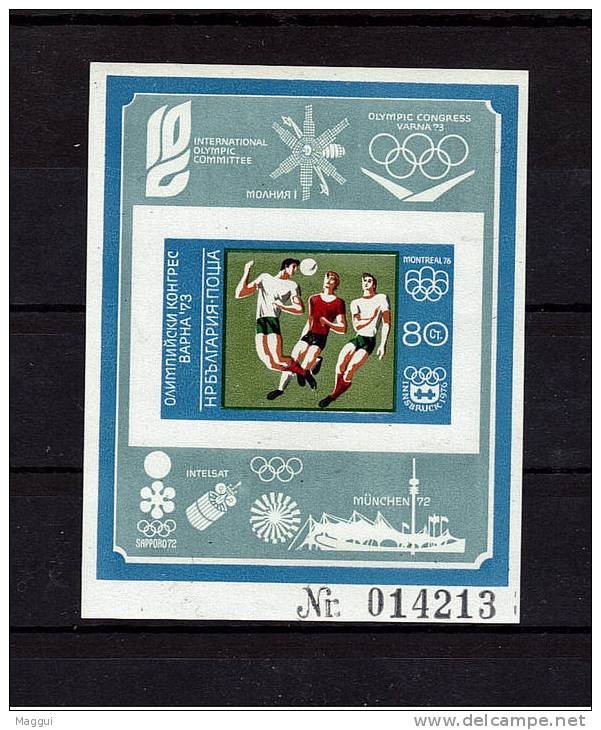 BULGARIE    BF  41 * *  NON DENTELE   Jo 1972    Football  Soccer  Fussball - Unused Stamps