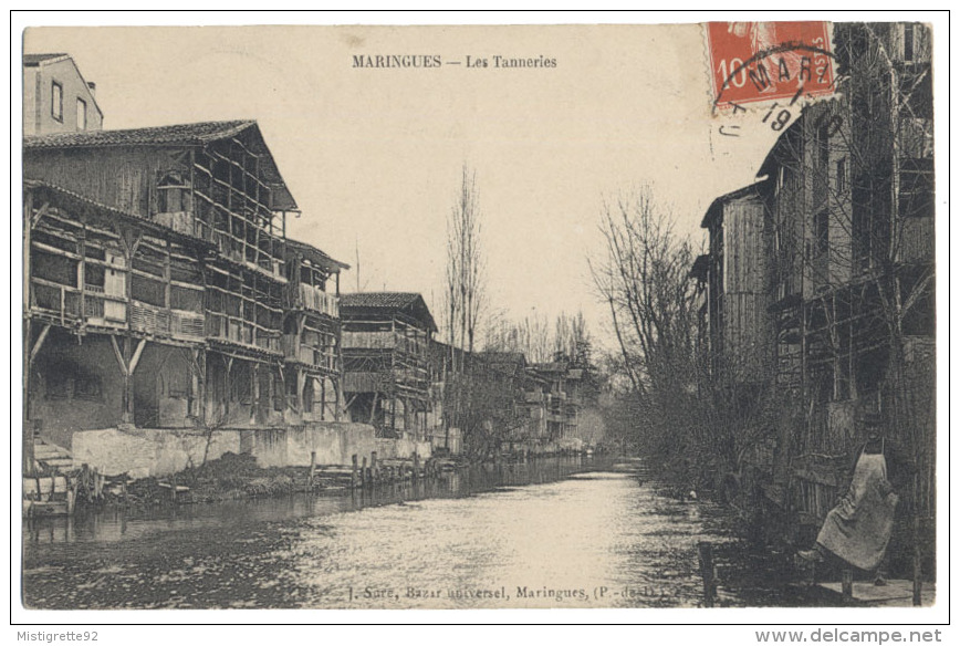 (63) MARINGUES 5 Cartes. Hôtel De Ville, Les Tanneries (2) Pont Sur La Morge, Avenue De La Gare. - Maringues