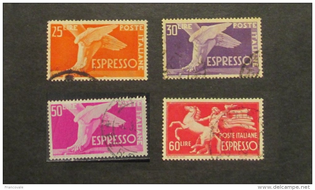 Italia 1945-52 Espressi (Sass. 28-31) Espressi Democratica L.25 L.30 L.50 L.60 - Poste Exprèsse/pneumatique