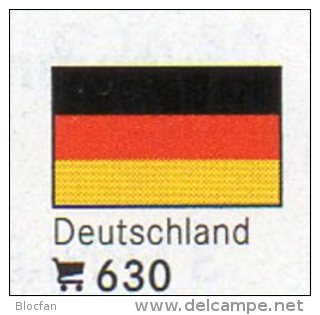 6 Flaggen-Sticker Deutschland In Farbe Pack 7€ Zur Kennzeichnung Von Alben Firma LINDNER #630 BRD Flag Of New Germany D - Albums, Binders & Pages