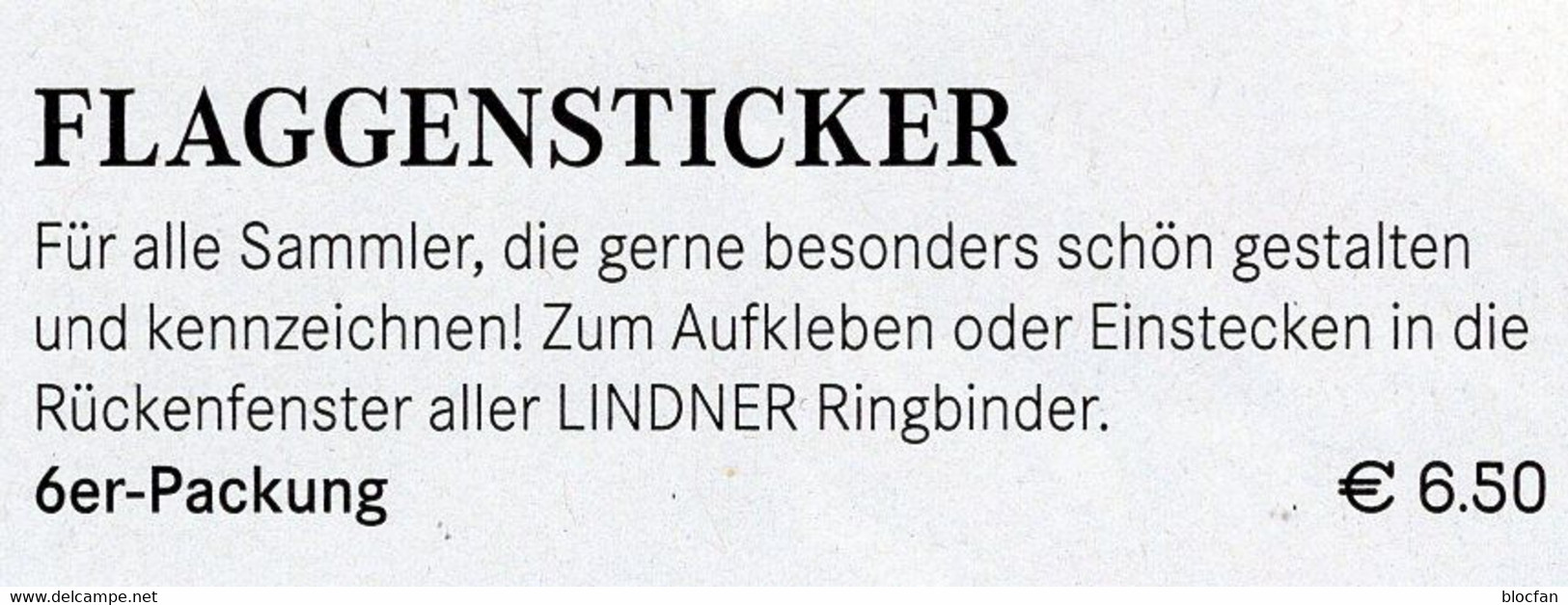 6 Flaggen-Sticker Berlin In Farbe Pack 7€ Zur Kennzeichnung Von Alben Firma LINDNER #632 In Deutschland Flag Of Germany - Albums, Reliures & Feuilles