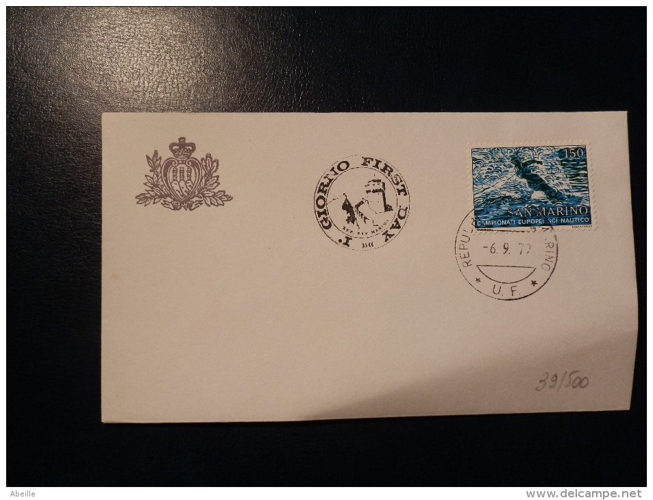 39/500A      FDC  SAN MARINO - Water-skiing