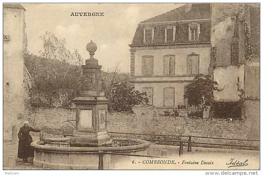 Puy-de-dôme - Réf 143 -combronde  - Fontaine Desaix  - Carte Bon état - - Combronde