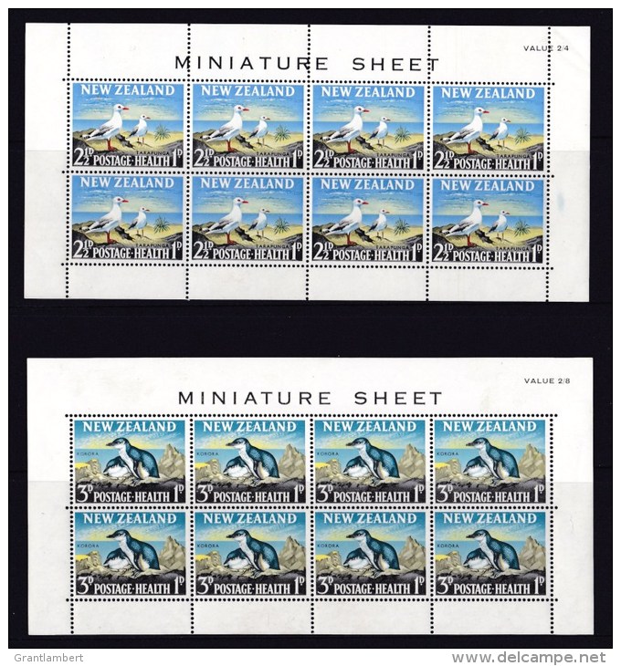 New Zealand 1964 Health Stamps - Birds Miniature Sheets MNH - See Notes - Nuevos