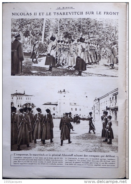 LE MIROIR N° 105 / 28-11-915 LOOS COSAQUES SERBIE POINCARÉ SOUS-MARIN TIRAILLEURS SÉNÉGALAIS VARDAR DANNEMARIE - War 1914-18