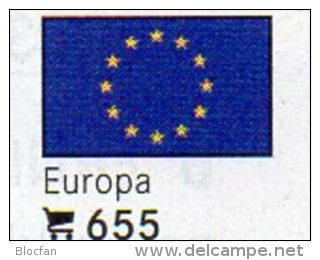 Set 6 Flaggen-Sticker EUROPA In Farbe 7€ Zur Kennzeichnung Von Alben Und Sammlungen Firma LINDNER #655 Flag Of CEPT / EU - Accessories