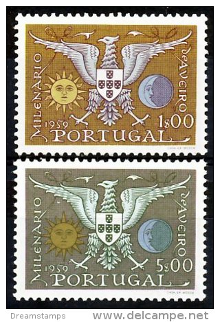 !										■■■■■ds■■ Portugal 1959 AF#847-848* City Of Aveiro Complete Set (x7031) - Ungebraucht