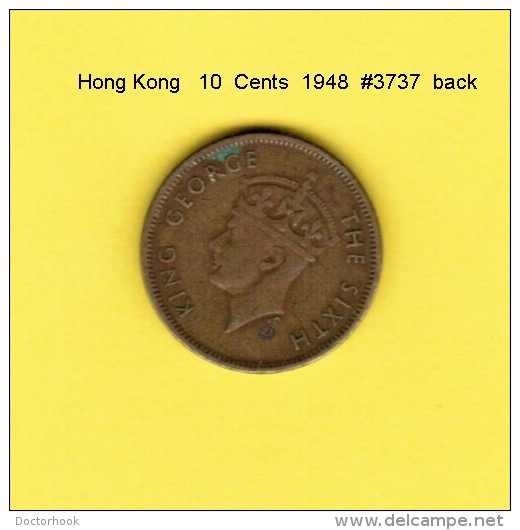 HONG KONG    10  CENTS  1948  (KM # 25) - Hongkong