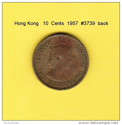 HONG KONG    10  CENTS  1957  (KM # 25a) - Hongkong