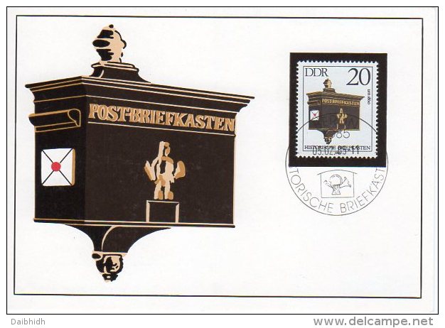 EAST GERMANY 1985 Old Letterboxes Set Of 4  Official Maxicards - Maximum Cards