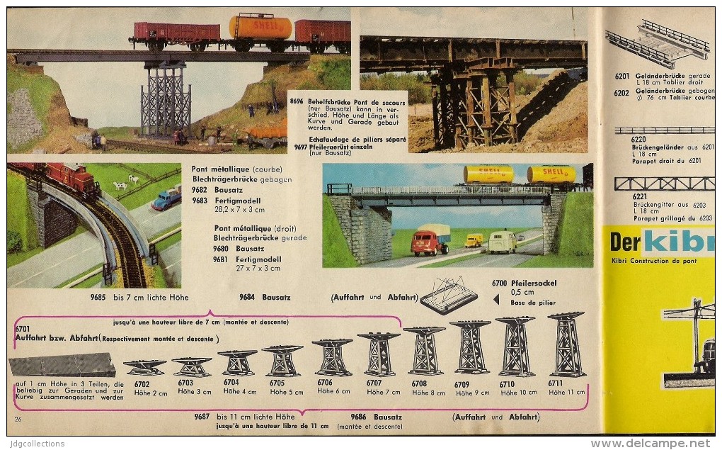 # Booklet KIBRI Modellbahn Zubehor 1965 Spur HO+N Deutsch/Francaise Tren Zug Train Treno - Germania