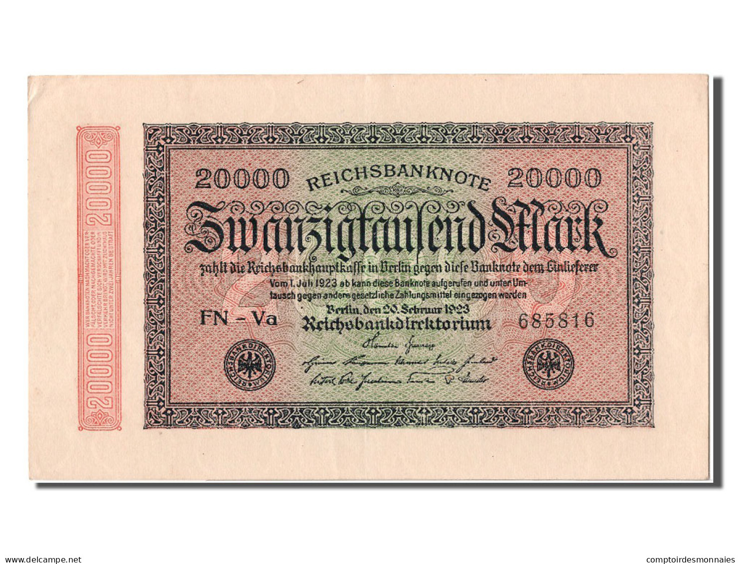 Billet, Allemagne, 20,000 Mark, 1923, 1923-02-20, SPL - 20000 Mark