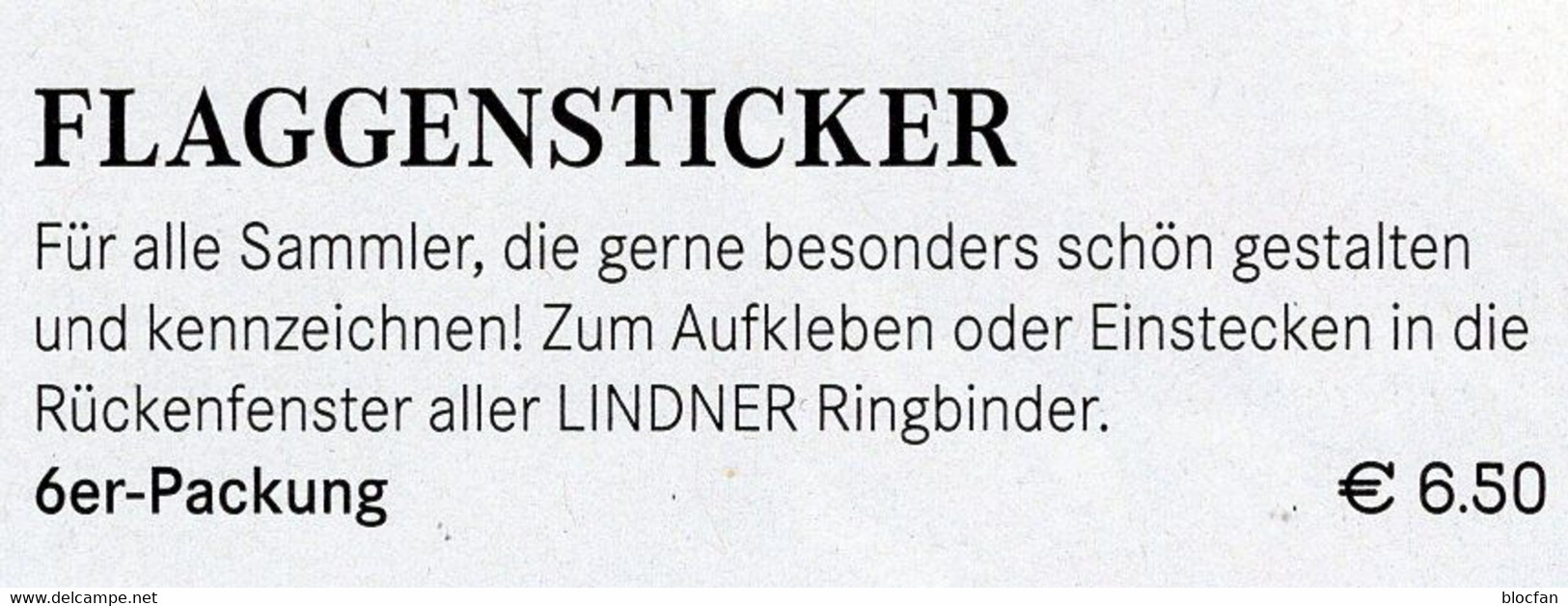 6 Flaggen USA In Farbe Pack 7€ Zur Kennzeichnung Von Büchern, Alben+Sammlungen Firma LINDNER #657 Flags Of United States - 1950-Hoy