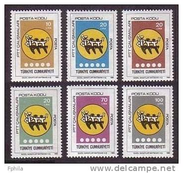 1985 TURKEY PTT ACTIVITIES POSTAL CODE MNH ** - Postcode