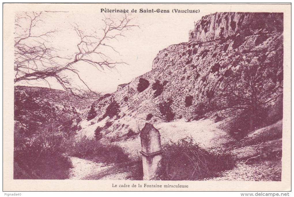 Cp , 84 , MONTEUX , Environs , Pélerinage De Saint-Gens , Le Cadre De La  Fontaine Miraculeuse - Monteux