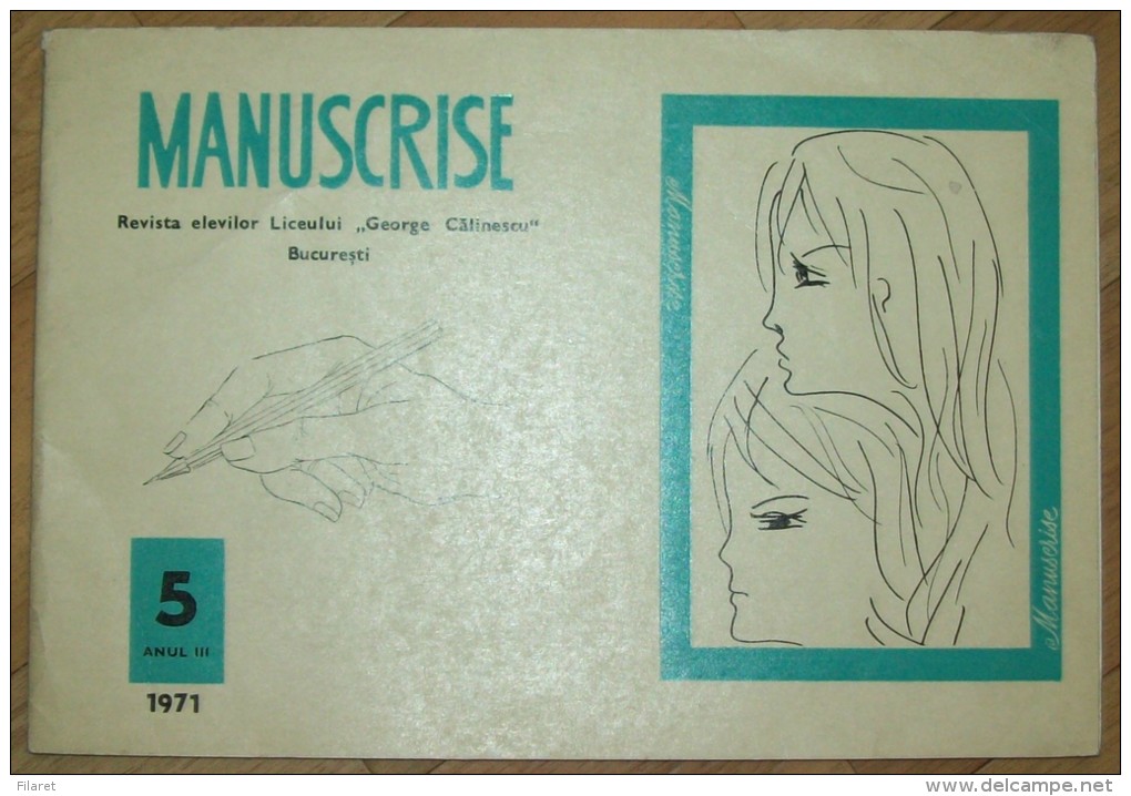 MANUSCRISE,REVISTA ELEVILOR LICEULUI G.CALINESCU-1970 PERIOD - Livres Anciens