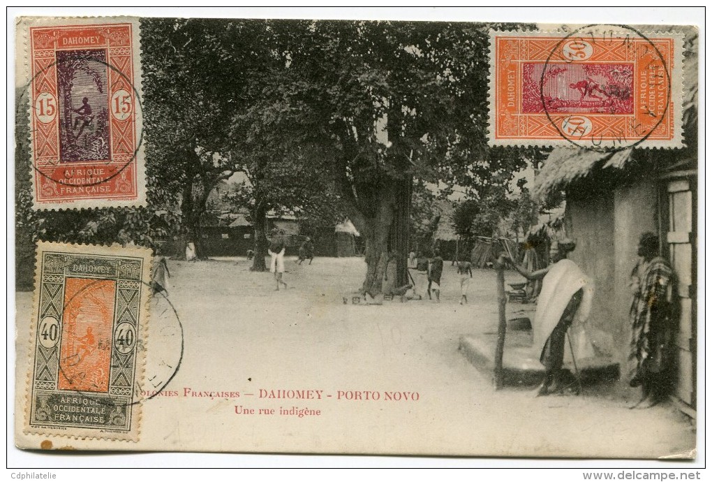 DAHOMEY CARTE POSTALE RECOMMANDE DEPART PORTO-NOVO 2? MARS 24 DAHOMEY POUR LA BELGIQUE - Cartas & Documentos