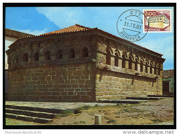 Portugal Carte Maximum Domus Municipalis Bragança 1983 Maxicard - Cartes-maximum (CM)