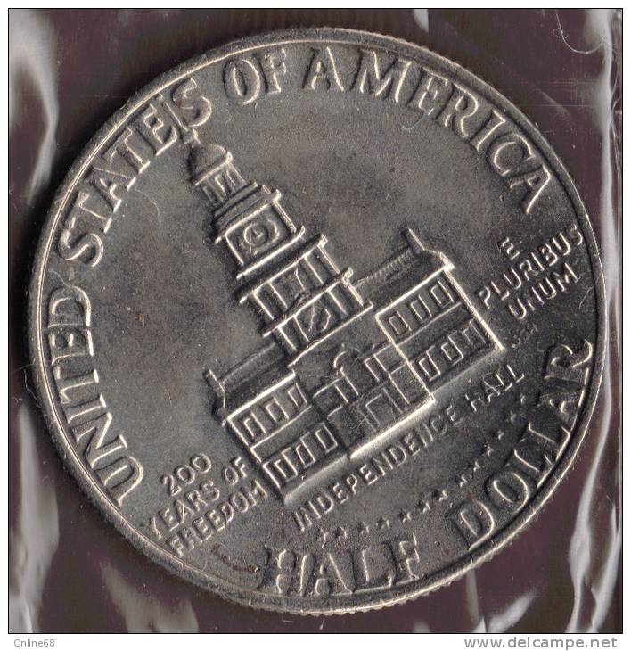 USA 1/2 Half Dollar 1776-1976 KM# 205 Kennedy Bicentennial - Conmemorativas