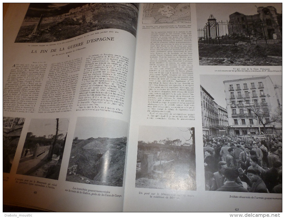 1939 MADRID Guerre ;Cagliari ;Sardaigne Itatie;BURZET Et Le Calvaire;PETITS CHANTEURS A LA CROIX DE BOIS; Hué (Bao-Long - L'Illustration