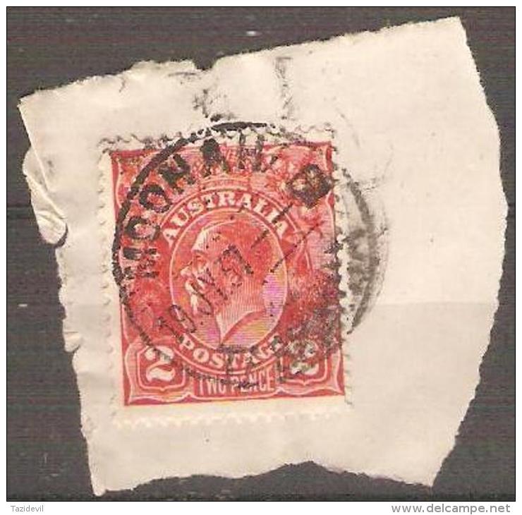 TASMANIA - 1937 CDS Postmark On 2d King George V - MOONAH - Oblitérés