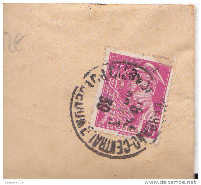 1939 - MERCURE PERFORE GP (GUICHARD-PERRACHON) Sur ENVELOPPE De SAINT ETIENNE (LOIRE) - Other & Unclassified