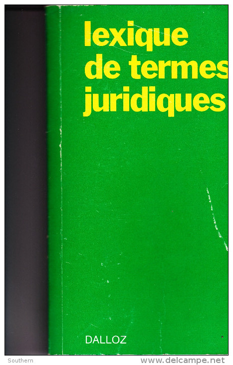 Dalloz " Lexique De Termes Juridiques "  1985 Bon Etat - Right