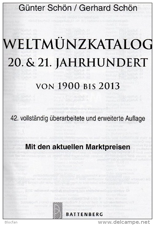 Coins Weltmünzkatalog 2014 New 50€ Münzen 20./21.Jahrhundert A-Z Battenberg Verlag: Europa Amerika Afrika Asien Ozeanien - Livres & Logiciels