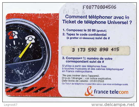 LOT DE PLUS DE 34 TICKETS TELEPHONE