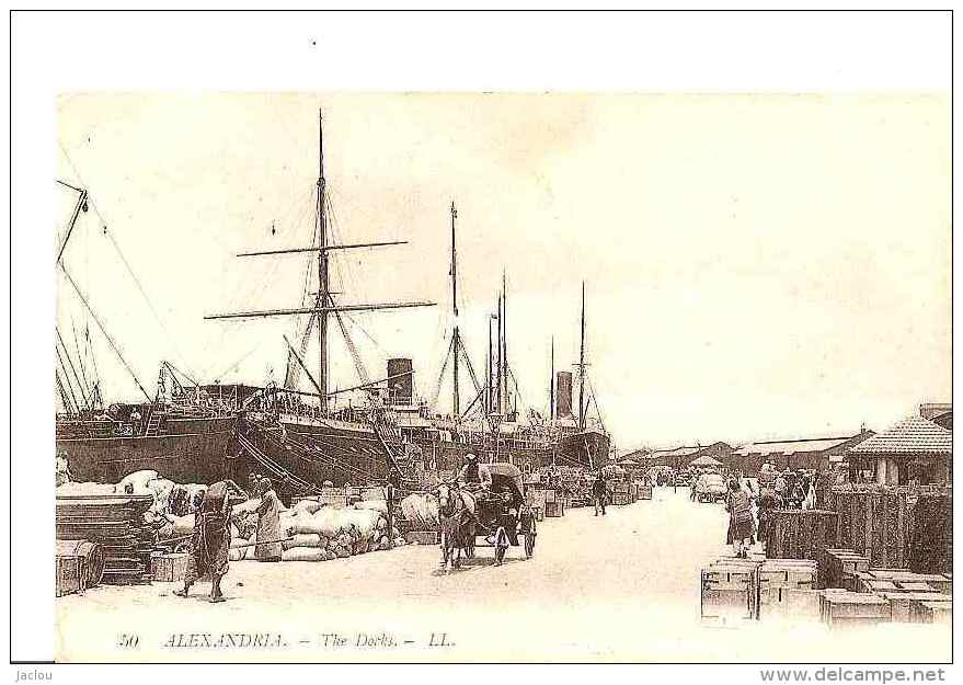 EGYPTE ALEXANDRIE LES DOCKS ,SCENE DE PORT A VOIR !! REF 16769 - Alexandrie