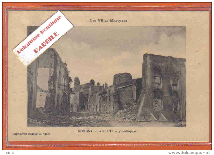 Carte Postale 54. Nomeny  Ville Martyre  Trés Beau Plan - Nomeny