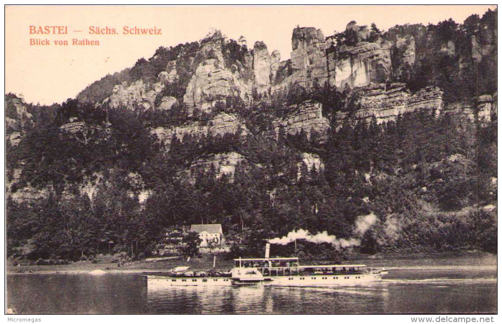 BASTEI - Sächs. Schweiz - Blick Von Rathen - Bastei (sächs. Schweiz)