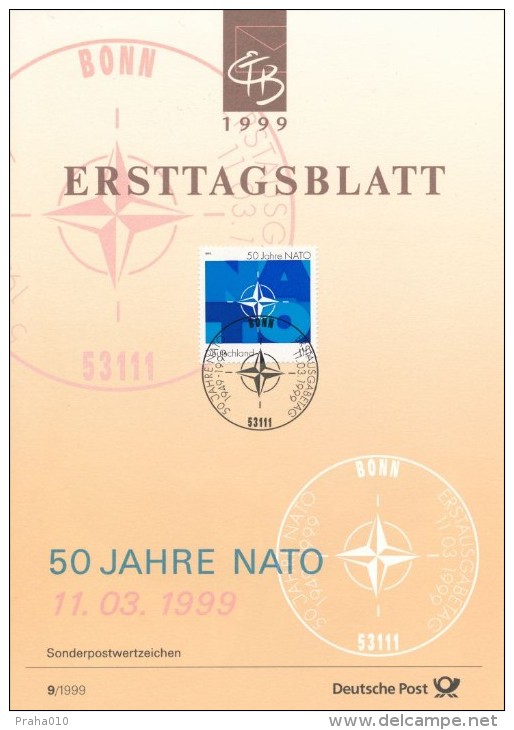 BRD / First Day Sheet (1999/09) 53111 Bonn: NATO, 50 Years (1949-1999) - OTAN