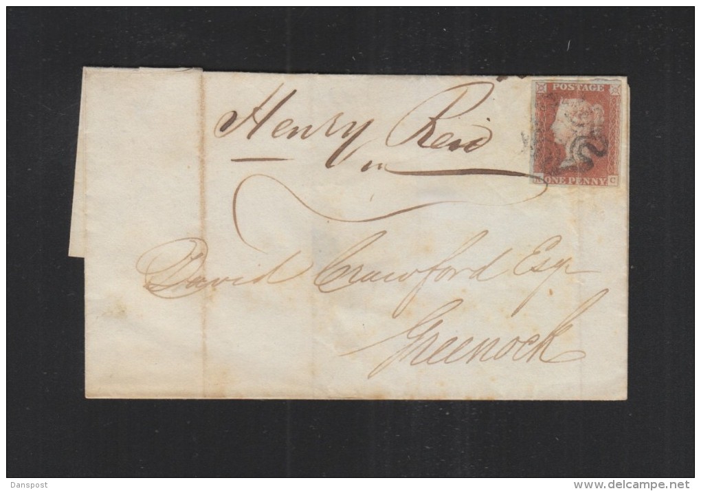 One Penny On Cover Creased - Lettres & Documents