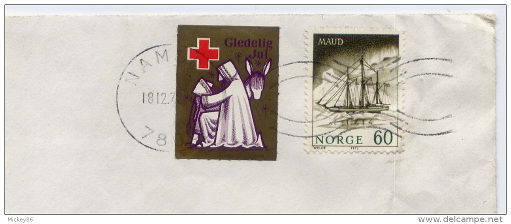 Norvège--1972--Lettre De NAMSOS Pour La France (PARIS 5°)--cachet NAMSOS Du 18-12-72-- - Storia Postale
