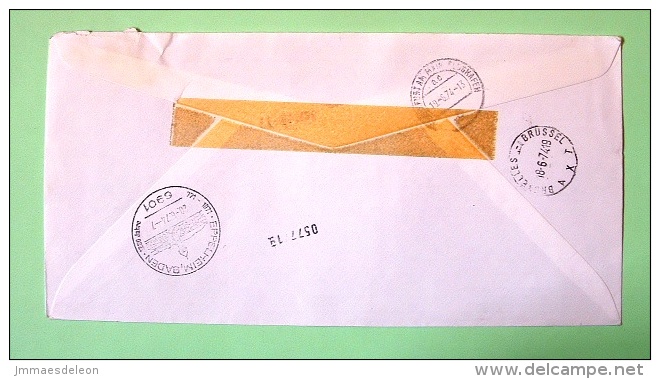 Belgium 1974 Cover To Germany - Machine Franking - European Comission Cancel - Brieven En Documenten