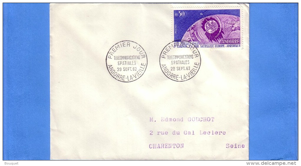 ANDORRE - LETTRE - ANDORRE LA VIEILLE - PREMIER JOUR - LOT DE 6 FDC - 1956 - 1962 - 1963 - 1964 - FDC