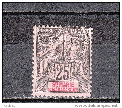 Sainte-Marie De Madagascar YT 8 * : 1894 - Unused Stamps