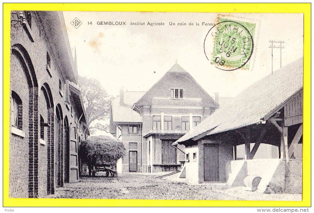 * Gembloux (Namur - Namen - La Wallonie) * (SBP, Nr 14) Institut Agricole, Coin De La Ferme, école, School, CPA, Rare - Gembloux