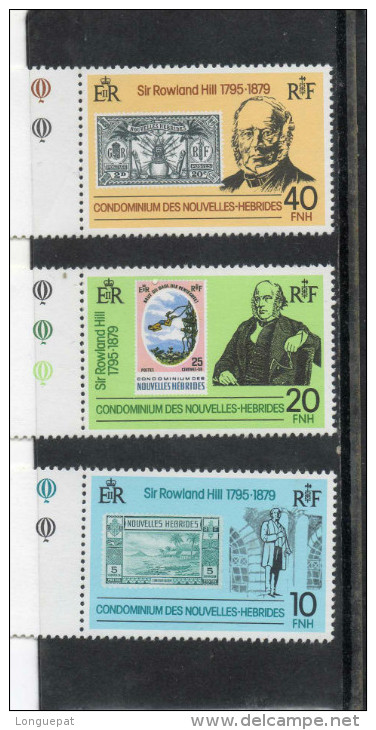 NOUVELLES-HEBRIDES : Sir Rowland HILL : 100 Ans De Sa Mort- Timbre Sur Timbre -Inventeur Du Timbre -- Français - Neufs