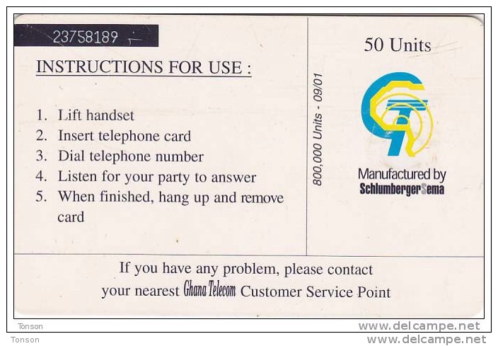 Ghana, GHA-C-17 /09.01, Free Trade Zone, Satellite, 2 Scans. - Ghana